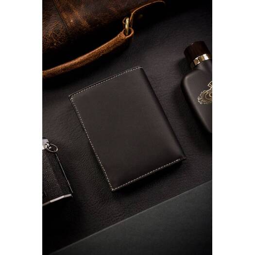 Leather wallet RFID BUFFALO WILD MR-04-BAW-BL