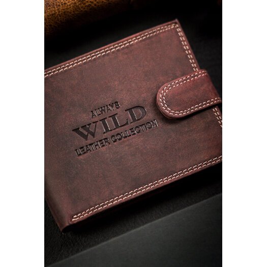 Leather wallet RFID ALWAYS WILD N992L-CHM-BL