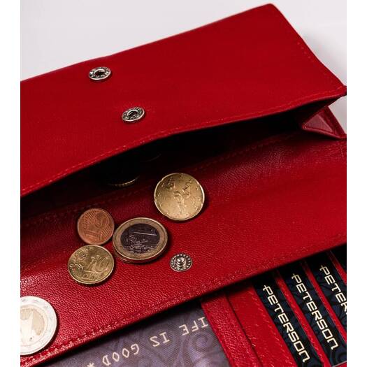 Leather wallet RFID PETERSON PTN RD-12-GCL