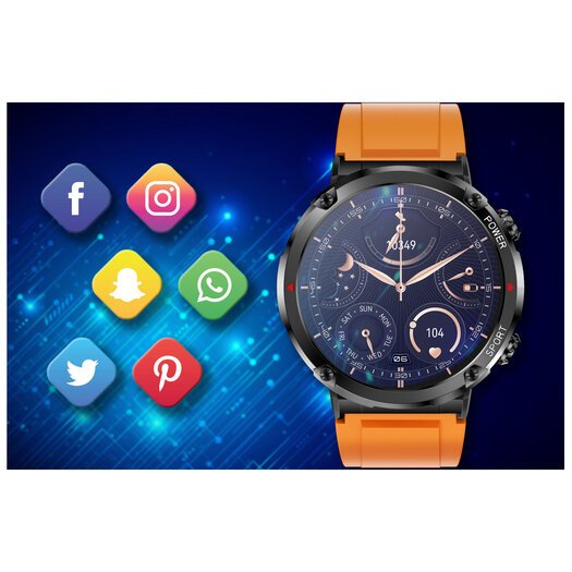 SMARTWATCH MĘSKI GRAVITY GT21-2 - BLUETOOTH CALL, DODATKOWY PASEK (sg025b)