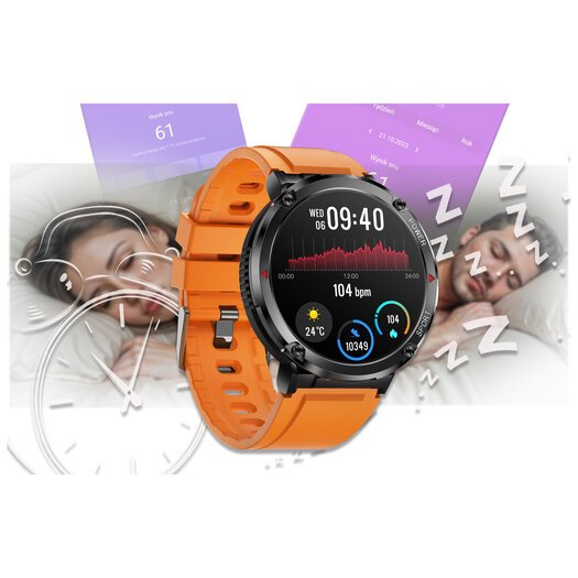 SMARTWATCH MĘSKI GRAVITY GT21-2 - BLUETOOTH CALL, DODATKOWY PASEK (sg025b)