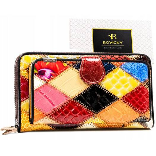 Leather wallet ROVICKY R-6077-PAT