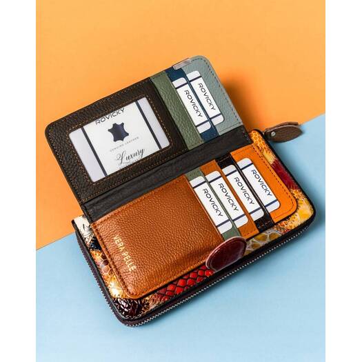 Leather wallet ROVICKY R-6077-PAT