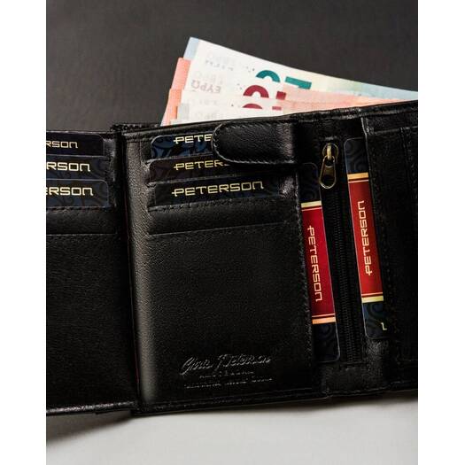 Leather wallet RFID PETERSON PTN 324.01