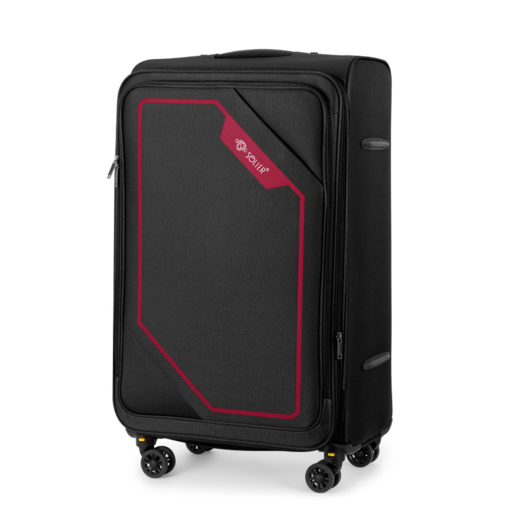 Medium soft luggage M 23   Solier STL2240 black-red