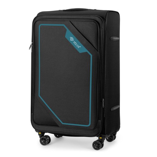 Large soft luggage L 26   Solier STL2240  black-green