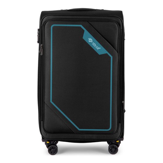 Large soft luggage L 26   Solier STL2240  black-green