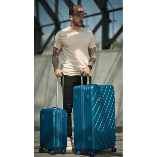 MEDIUM SUITCASE 22  STL945 ABS DARK GREY