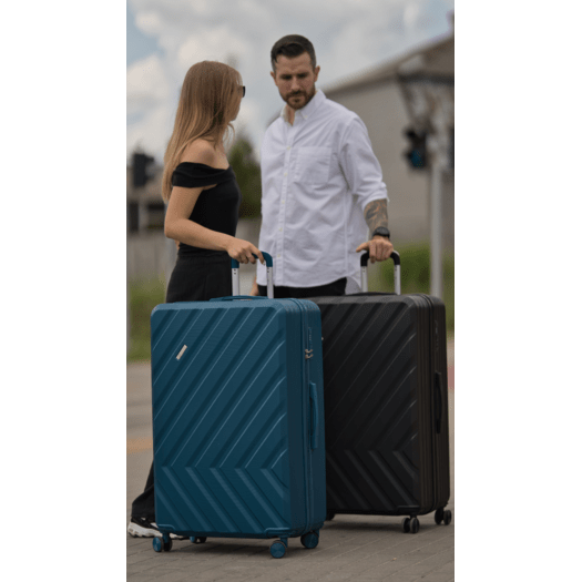 MEDIUM SUITCASE 22  STL945 ABS DARK GREY