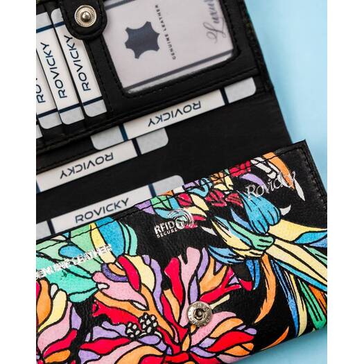 Leather wallet RFID ROVICKY R-N0493-ART