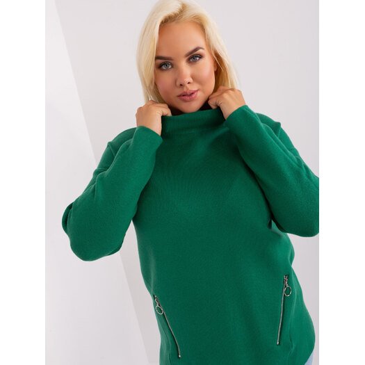 Sweter-PM-SW-PM717.20-ciemny zielony