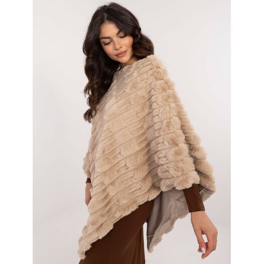 Poncho-AT-PN-2347.88-beżowy