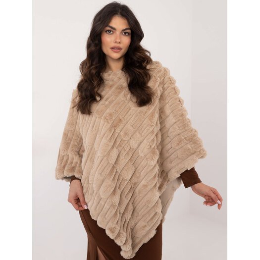 Poncho-AT-PN-2347.88-beżowy