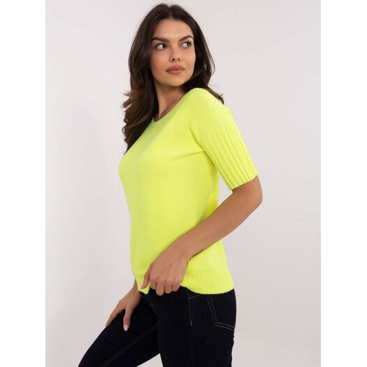 Sweter-DHJ-SW-9316.02P-fluo żółty