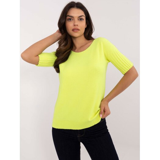 Sweter-DHJ-SW-9316.02P-fluo żółty