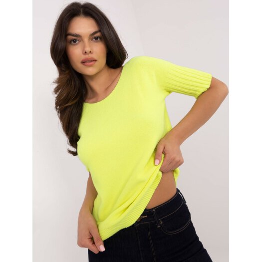 Sweter-DHJ-SW-9316.02P-fluo żółty