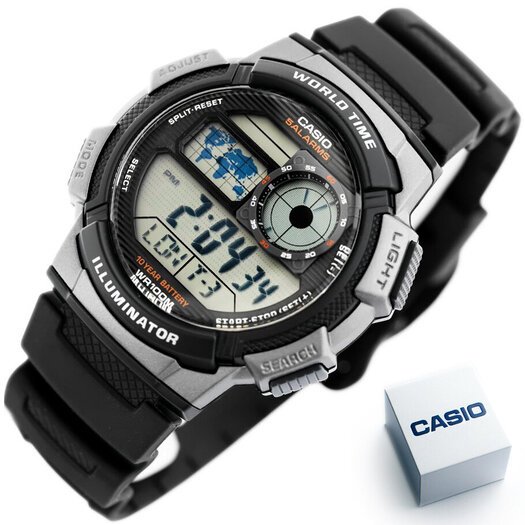 VYRIŠKAS LAIKRODIS CASIO AE-1000W 1BVDF (zd073g) - WORLD TIME