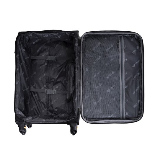 Medium soft luggage M Solier STL1316 black-red