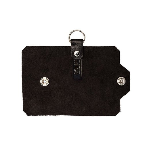 Leather men's key holder SOLIER SA11 DARK BROWN