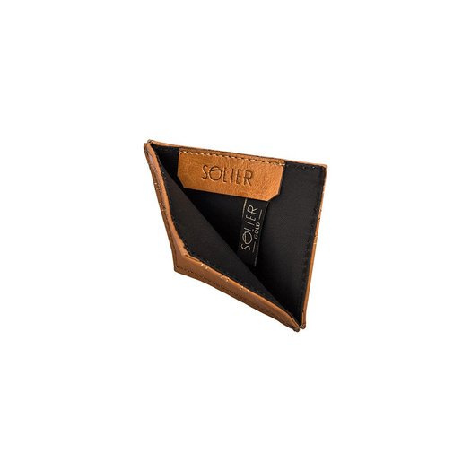 Slim leather men's wallet card holder SOLIER SA13 