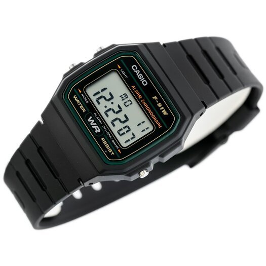 Laikrodis vyrams CASIO F-91WM-3DG (zd102c)  + dėžutė