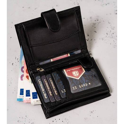 Leather wallet RFID PETERSON PTN 333Z 2-1-1