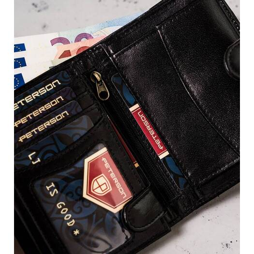 Leather wallet RFID PETERSON PTN 333Z 2-1-1