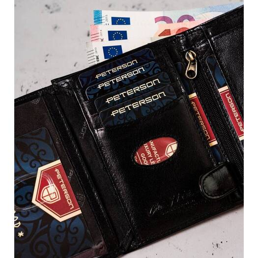 Leather wallet RFID PETERSON PTN 333Z 2-1-1