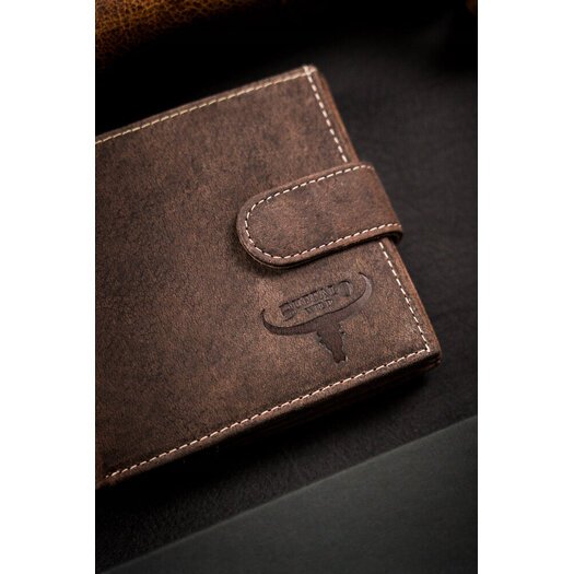 Leather wallet RFID BUFFALO WILD MR-01L-BAW-BL