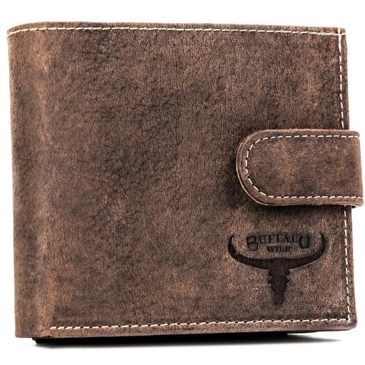 Leather wallet RFID BUFFALO WILD MR-01L-BAW-BL