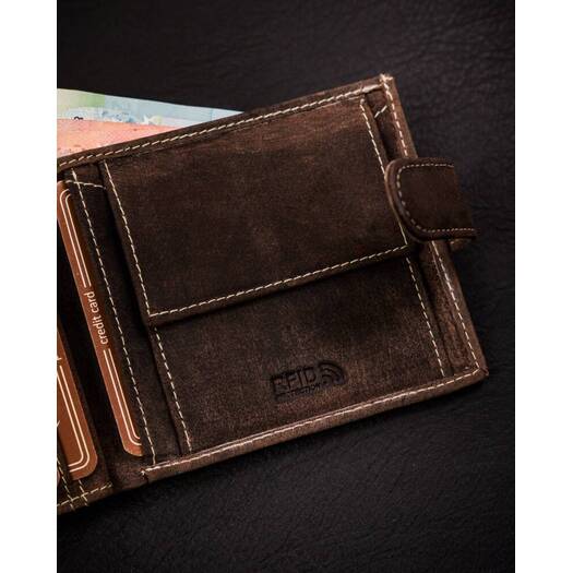 Leather wallet RFID BUFFALO WILD MR-01L-BAW-BL