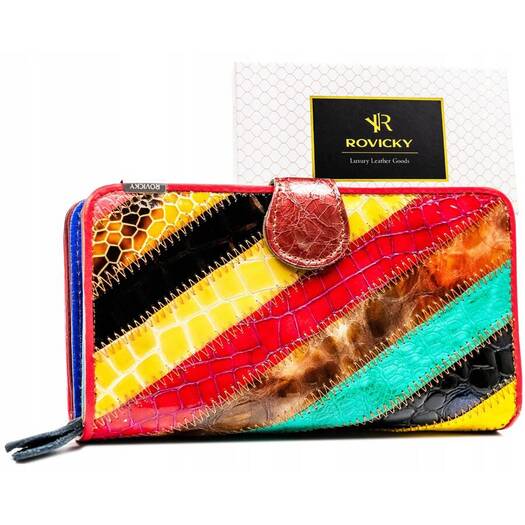 Leather wallet ROVICKY R-6303-PAT