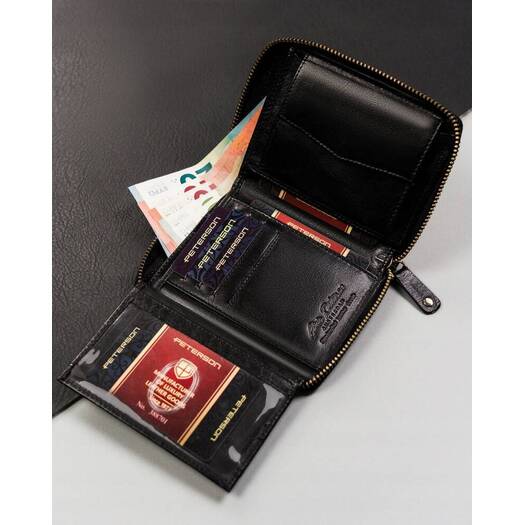 Leather wallet RFID PETERSON PTN 340.01