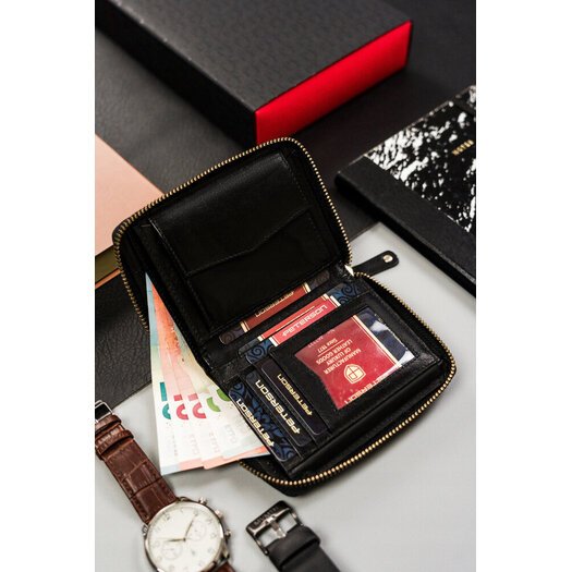 Leather wallet RFID PETERSON PTN 340.01