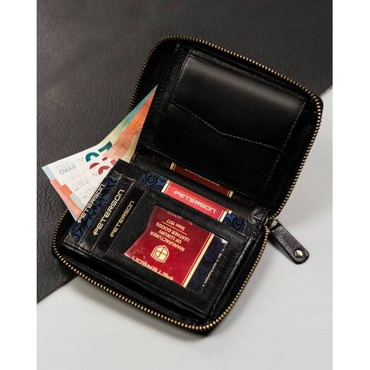 Leather wallet RFID PETERSON PTN 340.01