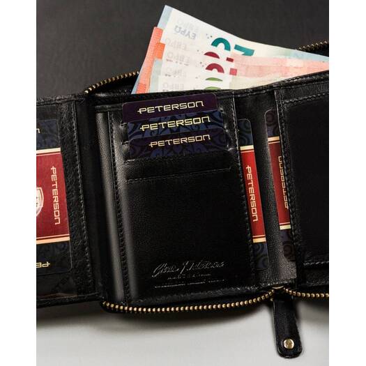 Leather wallet RFID PETERSON PTN 340.01