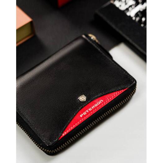 Leather wallet RFID PETERSON PTN 340.01