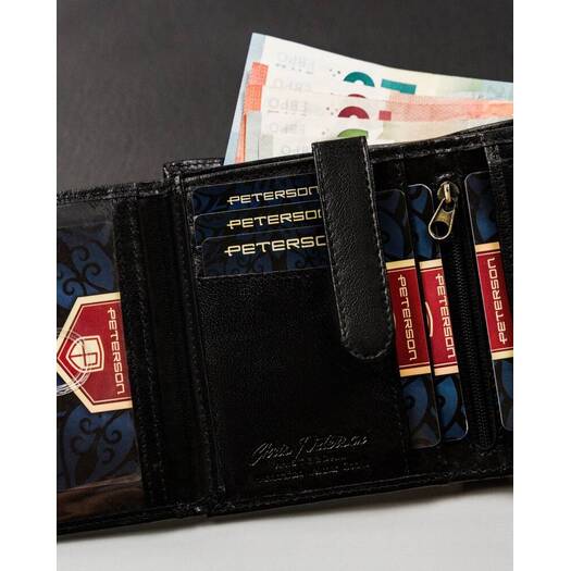 Leather wallet RFID PETERSON PTN 303.01