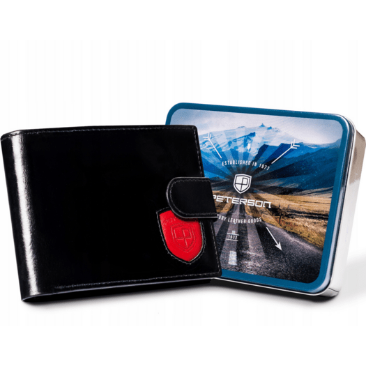 Leather wallet RFID PETERSON PTN 22301L-VT-T