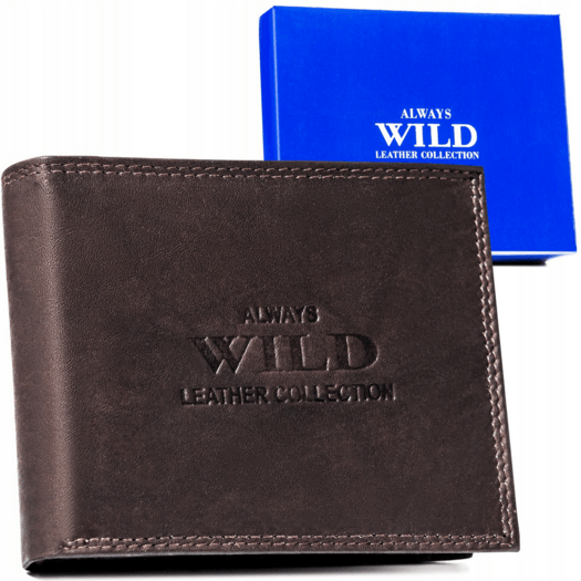 Leather wallet ALWAYS WILD AW-N5-MAL