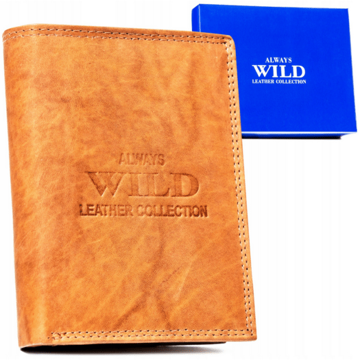 Leather wallet ALWAYS WILD AW-N4-MAL