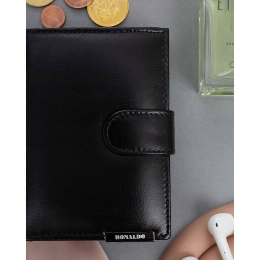 Leather wallet RFID RONALDO RM-04L-BCF-BP