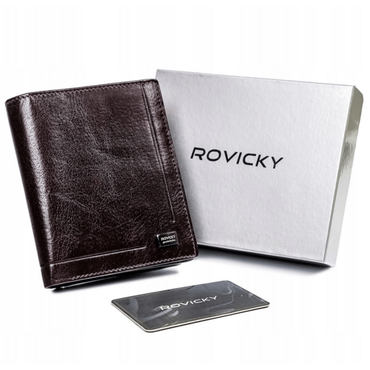 Leather wallet RFID ROVICKY PC-102-BAR