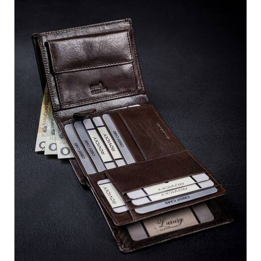 Leather wallet RFID ROVICKY PC-102-BAR