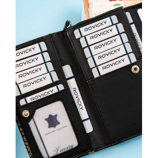 Leather wallet RFID ROVICKY R-N0493-ART