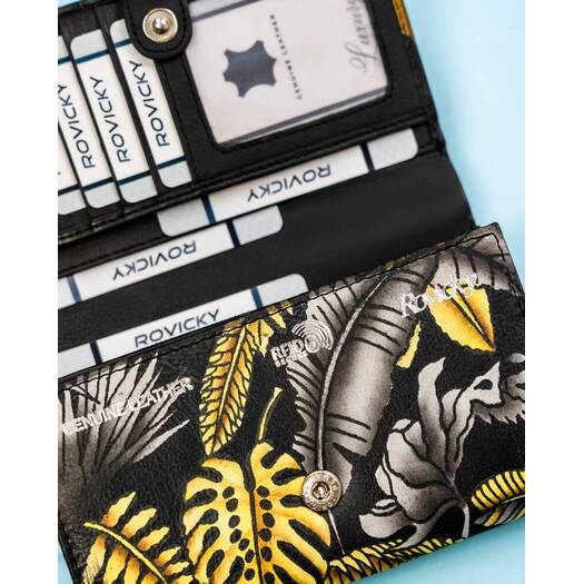 Leather wallet RFID ROVICKY R-N0493-ART