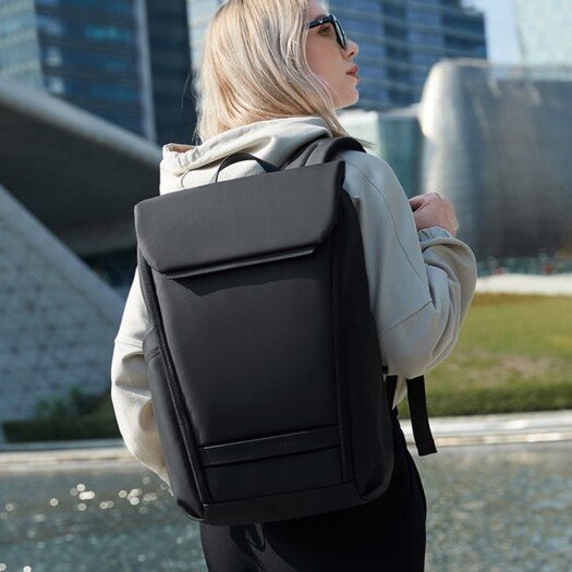 Arctic Hunter B00443 Smart Business Travel BackPack With Three Compartments And USB Charging Port - Black