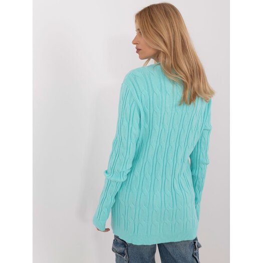 Sweter-AT-SW-2343.88-mietowy