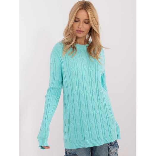 Sweter-AT-SW-2343.88-mietowy