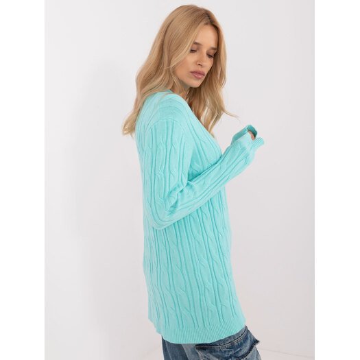 Sweter-AT-SW-2343.88-mietowy